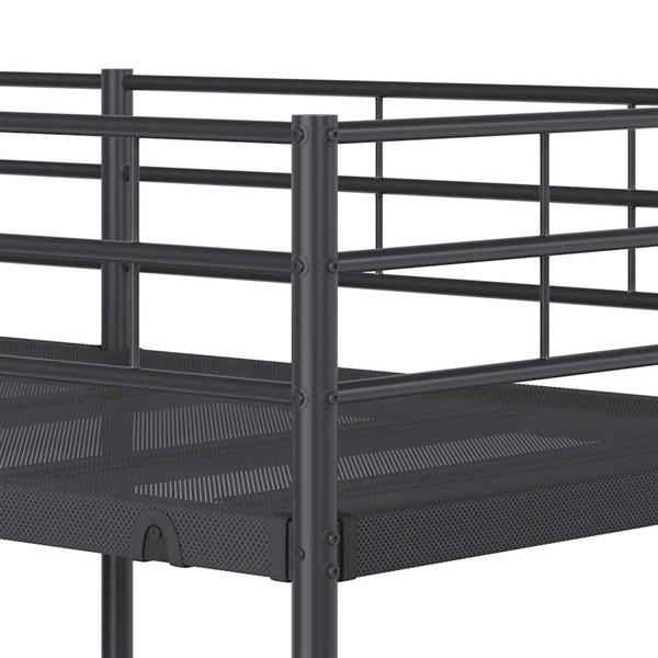 Grote foto vidaxl stapelbed zonder matras 90x190 cm staal zwart antiek en kunst stoelen en banken