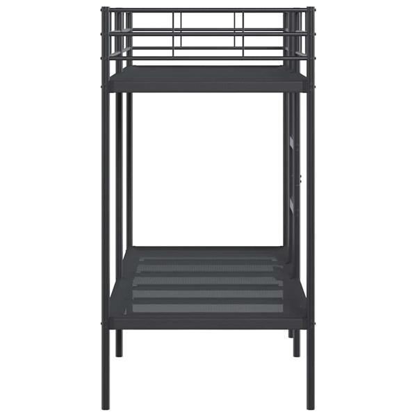 Grote foto vidaxl stapelbed zonder matras 75x190 cm staal zwart antiek en kunst stoelen en banken