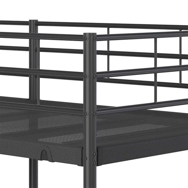 Grote foto vidaxl stapelbed zonder matras 75x190 cm staal zwart antiek en kunst stoelen en banken