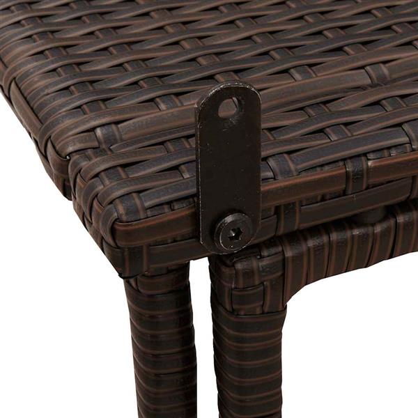 Grote foto vidaxl tuintafel inklapbaar 90x51x75 cm poly rattan bruin tuin en terras tuinmeubelen
