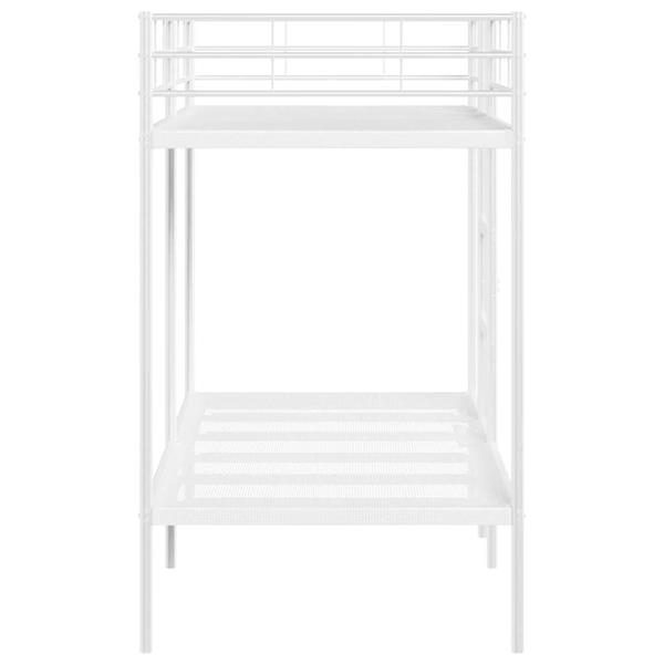 Grote foto vidaxl stapelbed zonder matras 100x190 cm staal wit antiek en kunst stoelen en banken