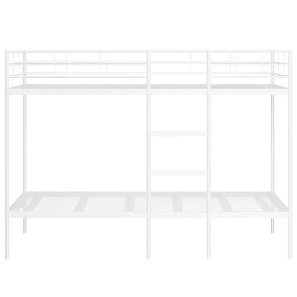 Grote foto vidaxl stapelbed zonder matras 100x200 cm staal wit antiek en kunst stoelen en banken