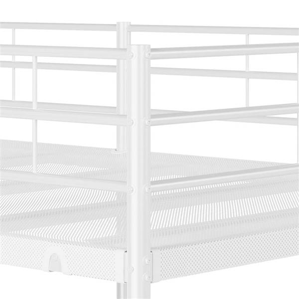 Grote foto vidaxl stapelbed zonder matras 100x200 cm staal wit antiek en kunst stoelen en banken