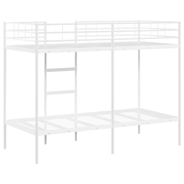 Grote foto vidaxl stapelbed zonder matras 90x200 cm staal wit antiek en kunst stoelen en banken