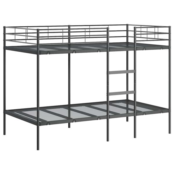 Grote foto vidaxl stapelbed zonder matras 100x200 cm staal zwart antiek en kunst stoelen en banken