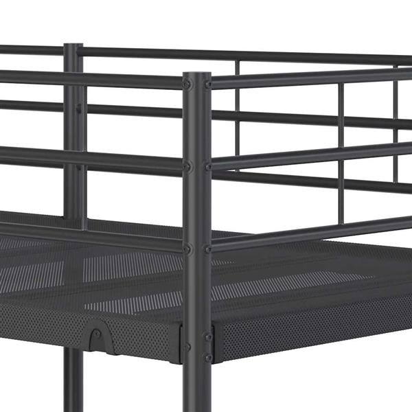 Grote foto vidaxl stapelbed zonder matras 100x200 cm staal zwart antiek en kunst stoelen en banken