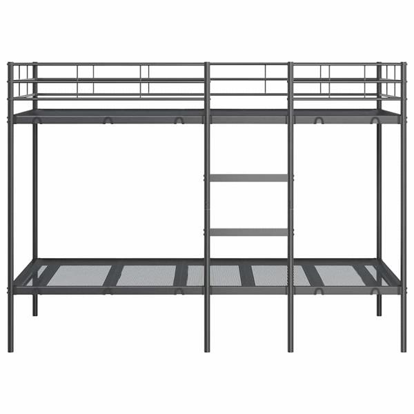 Grote foto vidaxl stapelbed zonder matras 100x190 cm staal zwart antiek en kunst stoelen en banken