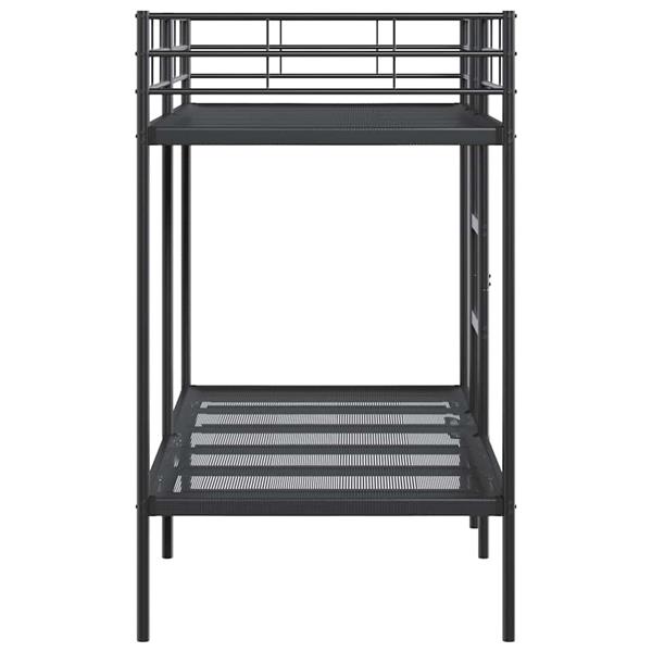 Grote foto vidaxl stapelbed zonder matras 100x190 cm staal zwart antiek en kunst stoelen en banken