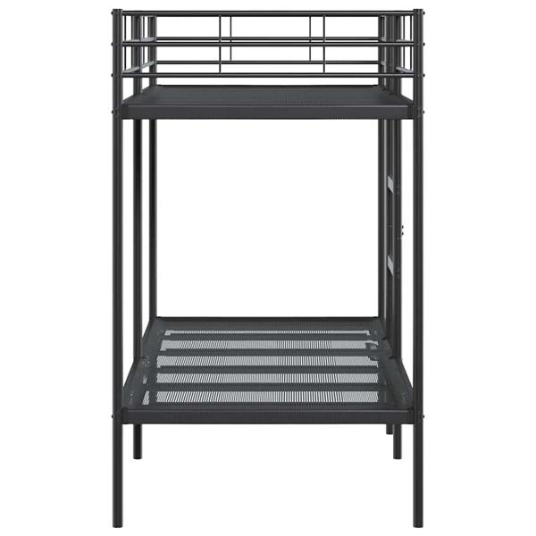 Grote foto vidaxl stapelbed zonder matras 90x200 cm staal zwart antiek en kunst stoelen en banken
