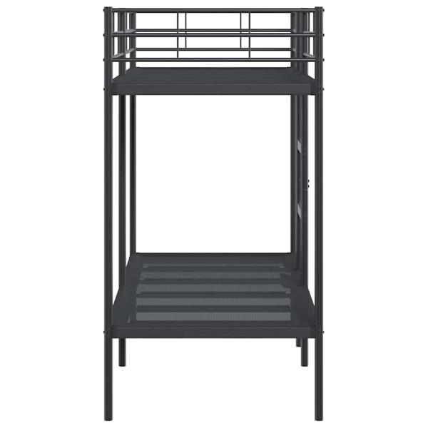 Grote foto vidaxl stapelbed zonder matras 80x200 cm staal zwart antiek en kunst stoelen en banken