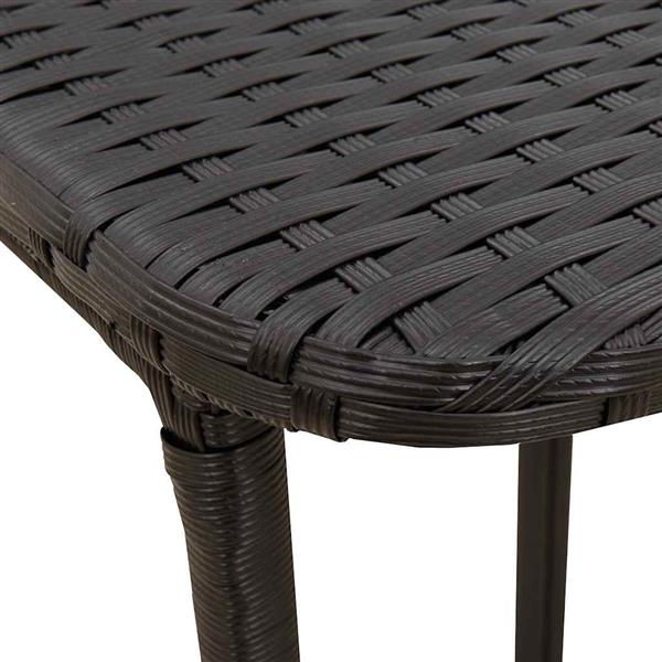 Grote foto vidaxl tuintafel inklapbaar 90x51x75 cm poly rattan zwart tuin en terras tuinmeubelen