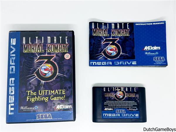 Grote foto sega megadrive ultimate mortal kombat 3 spelcomputers games overige games