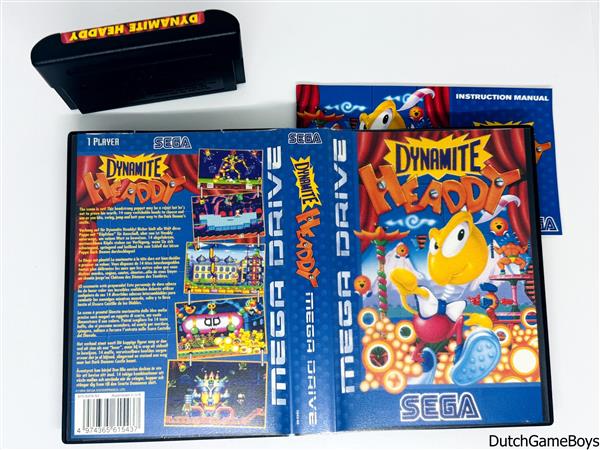 Grote foto sega megadrive dynamite headdy spelcomputers games overige games