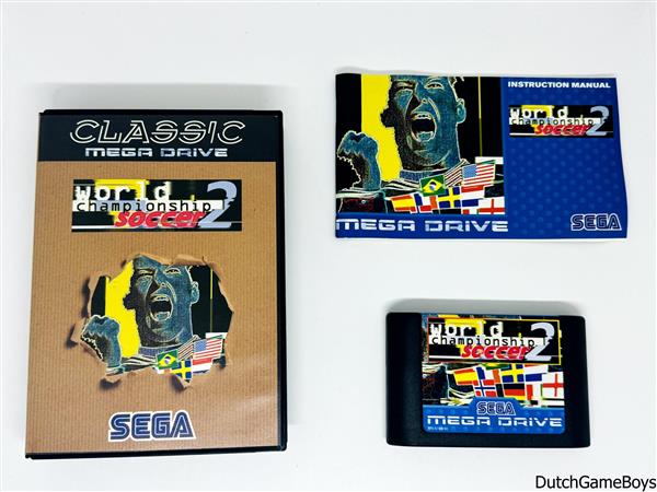 Grote foto sega megadrive world championship soccer 2 classic spelcomputers games overige games