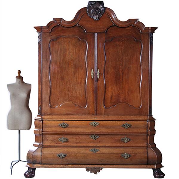 Grote foto kolossaal kabinet hollands ca 1760 in warme kleur gepatineerd eikenhout no.211111 antiek en kunst stoelen en banken
