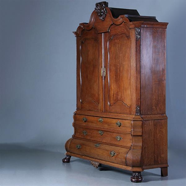 Grote foto kolossaal kabinet hollands ca 1760 in warme kleur gepatineerd eikenhout no.211111 antiek en kunst stoelen en banken