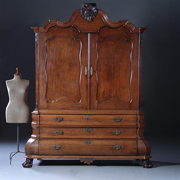 Grote foto kolossaal kabinet hollands ca 1760 in warme kleur gepatineerd eikenhout no.211111 antiek en kunst stoelen en banken