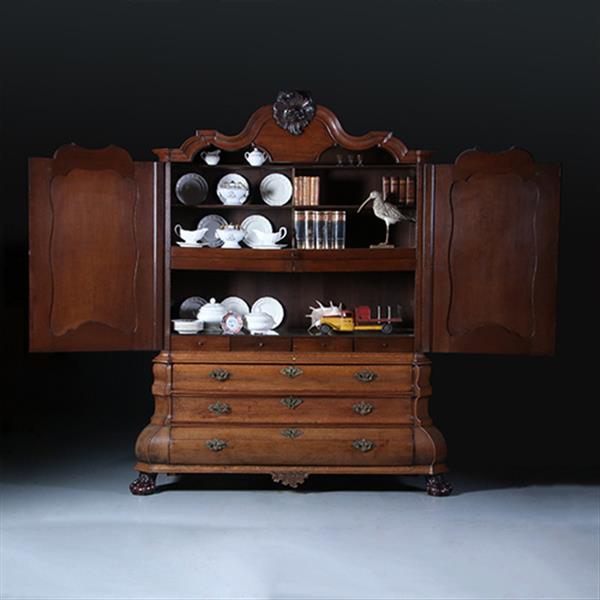 Grote foto kolossaal kabinet hollands ca 1760 in warme kleur gepatineerd eikenhout no.211111 antiek en kunst stoelen en banken