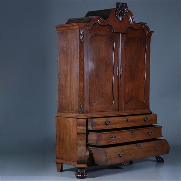Grote foto kolossaal kabinet hollands ca 1760 in warme kleur gepatineerd eikenhout no.211111 antiek en kunst stoelen en banken