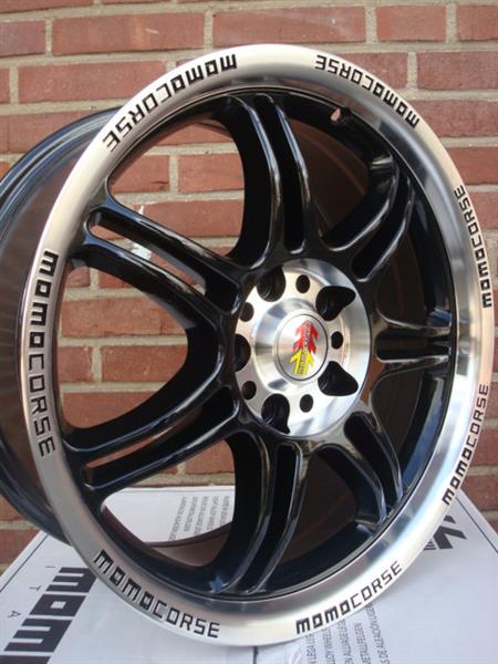 Grote foto 17 momo corse black 5x112 7 5j et35 naaf 72 3 auto onderdelen banden en velgen