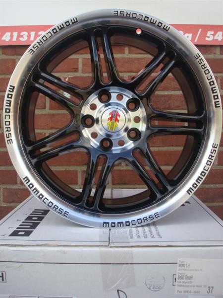 Grote foto 17 momo corse black 5x112 7 5j et35 naaf 72 3 auto onderdelen banden en velgen