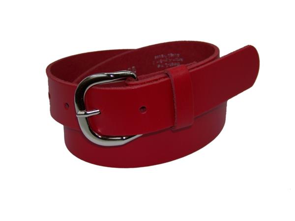 Grote foto soepele leren dames riemen 3 cm. breed met ronde gesp kleding dames riemen