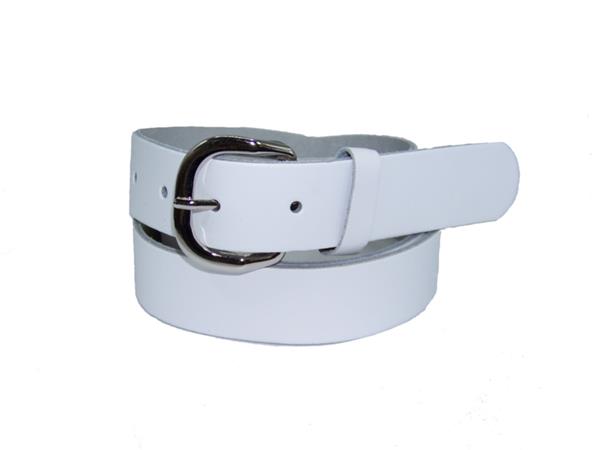 Grote foto soepele leren dames riemen 3 cm. breed met ronde gesp kleding dames riemen