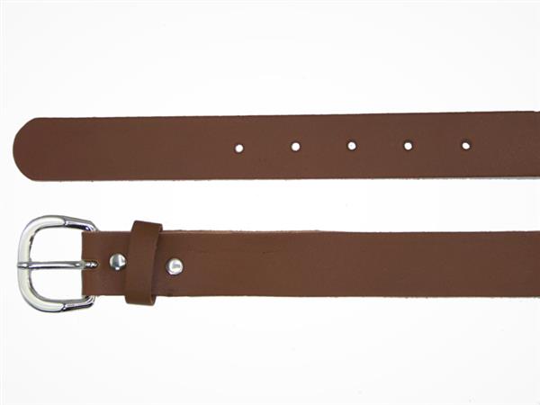 Grote foto soepele leren dames riemen 3 cm. breed met ronde gesp kleding dames riemen