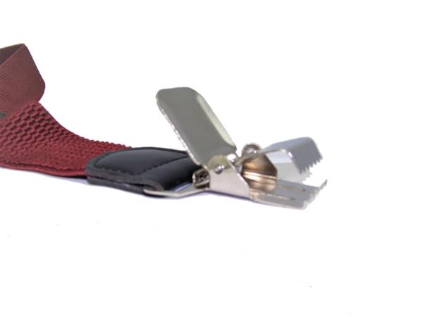 Grote foto duo pack heavy duty bretels donkerblauw bordeauxrood 4 clips kleding dames riemen