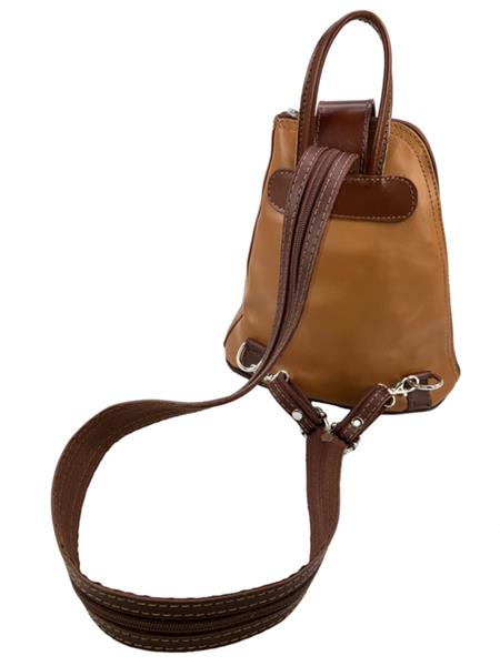 Grote foto vera pelle leren rugzakje cognac met bruine details sieraden tassen en uiterlijk schoudertassen