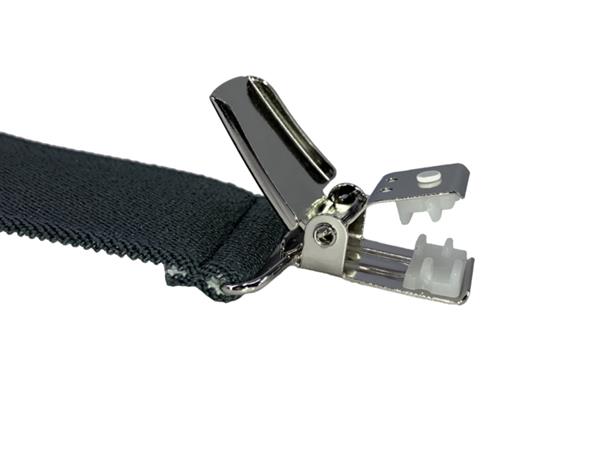 Grote foto grijze bretels met extra sterke clips kleding dames riemen