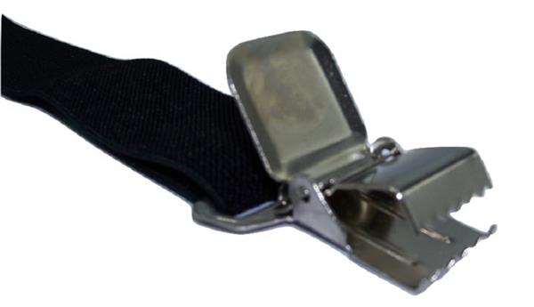 Grote foto zwarte heavy duty bretels met 4 extra sterke stalen clips kleding dames riemen