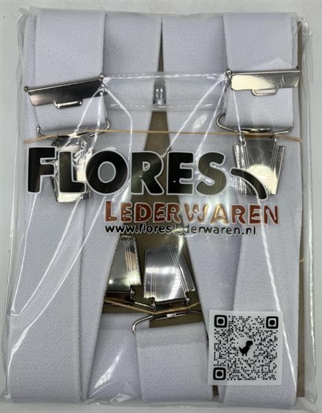 Grote foto witte bretels met 4 extra sterke clips kleding dames riemen