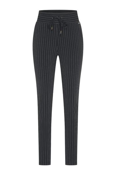 Grote foto travel broek stripe 2134 black pin kleding dames broeken en pantalons