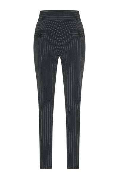 Grote foto travel broek stripe 2134 black pin kleding dames broeken en pantalons