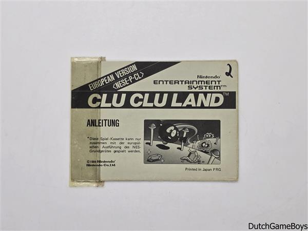 Grote foto nintendo nes european version clu clu land frg manual spelcomputers games overige nintendo games
