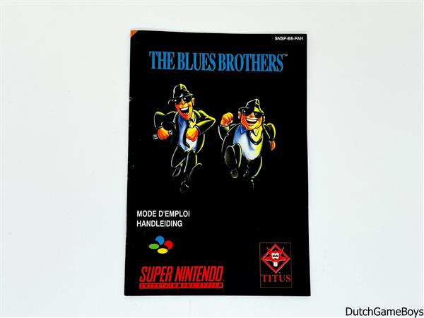 Grote foto super nintendo snes the blues brothers fah manual spelcomputers games overige nintendo games