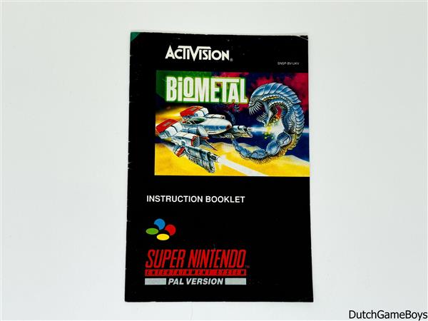 Grote foto super nintendo snes biometal ukv manual spelcomputers games overige nintendo games