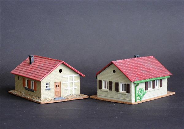 Grote foto 2 huisjes vintage h0 ho nx38 hobby en vrije tijd h0