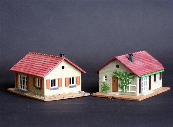 Grote foto 2 huisjes vintage h0 ho nx38 hobby en vrije tijd h0