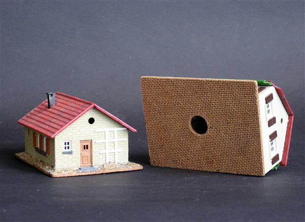 Grote foto 2 huisjes vintage h0 ho nx38 hobby en vrije tijd h0