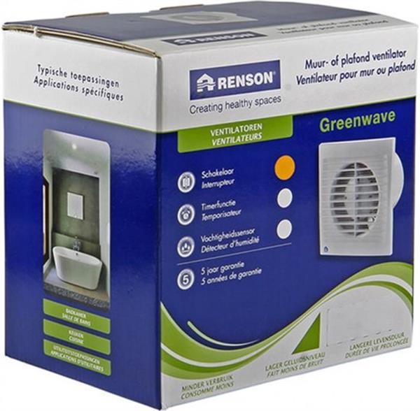 Grote foto renson renson ventilator greenwave 9101 100mm doe het zelf en verbouw luchtverdeeltechniek