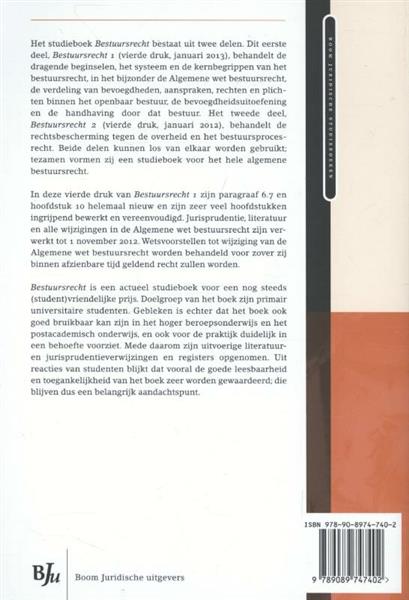 Grote foto bestuursrecht 1 systeem bevoegdheid bevoegdheidsuitoefening handhaving boom juridische studieboe boeken wetenschap