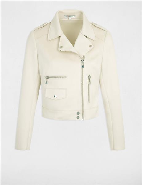Grote foto straight jacket with suede effect 241 gousmi tofu kleding dames jassen zomer
