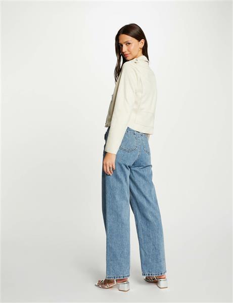 Grote foto straight jacket with suede effect 241 gousmi tofu kleding dames jassen zomer