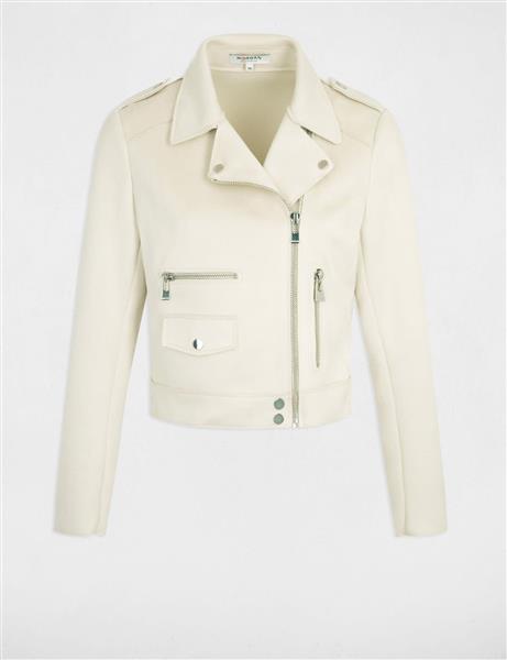 Grote foto straight jacket with suede effect 241 gousmi tofu kleding dames jassen zomer