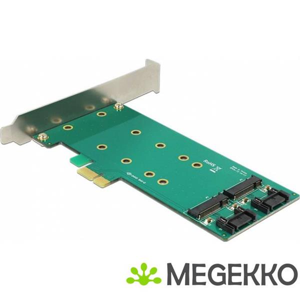 Grote foto delock 89473 pci express x1 kaart 2 x interne m.2 sleutel b 110 mm low profile form factor computers en software netwerkkaarten routers en switches