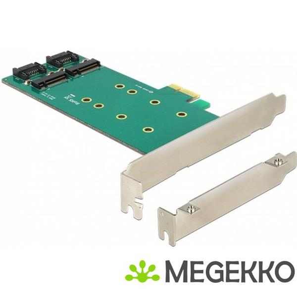 Grote foto delock 89473 pci express x1 kaart 2 x interne m.2 sleutel b 110 mm low profile form factor computers en software netwerkkaarten routers en switches