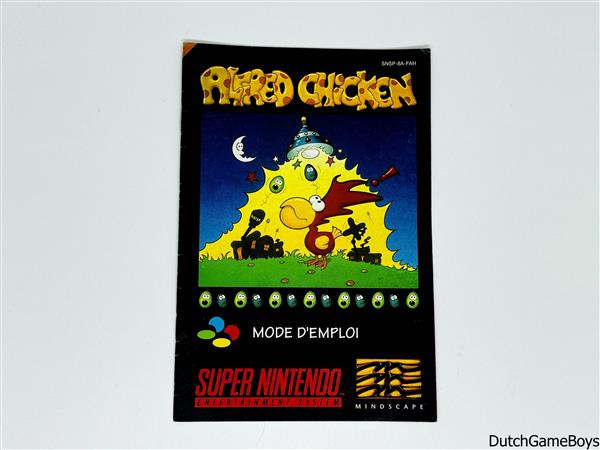 Grote foto super nintendo snes alfred chicken fah manual spelcomputers games overige nintendo games