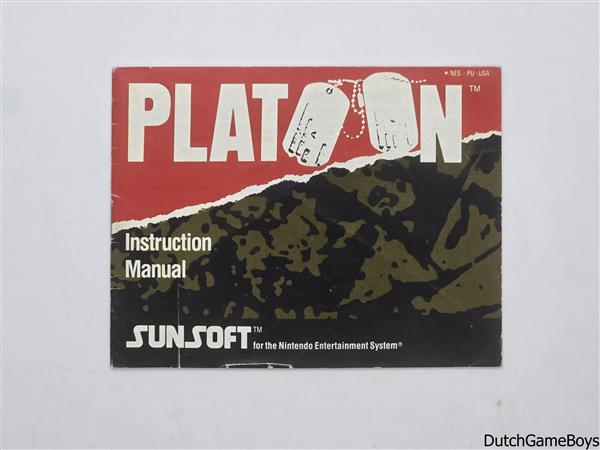 Grote foto nintendo nes platoon usa manual spelcomputers games overige nintendo games
